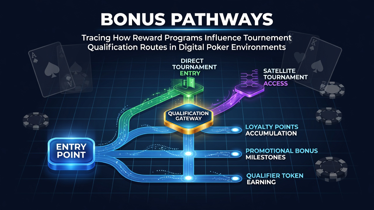 Illustratie van beloningsstructuren en toernooikwalificaties in online pokerplatforms