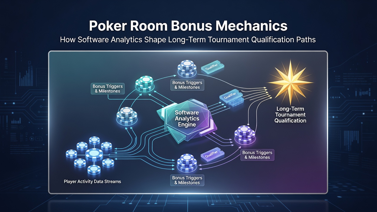 Overzicht van pokerroom bonus analytics en software dashboards die spelerprestaties volgen
