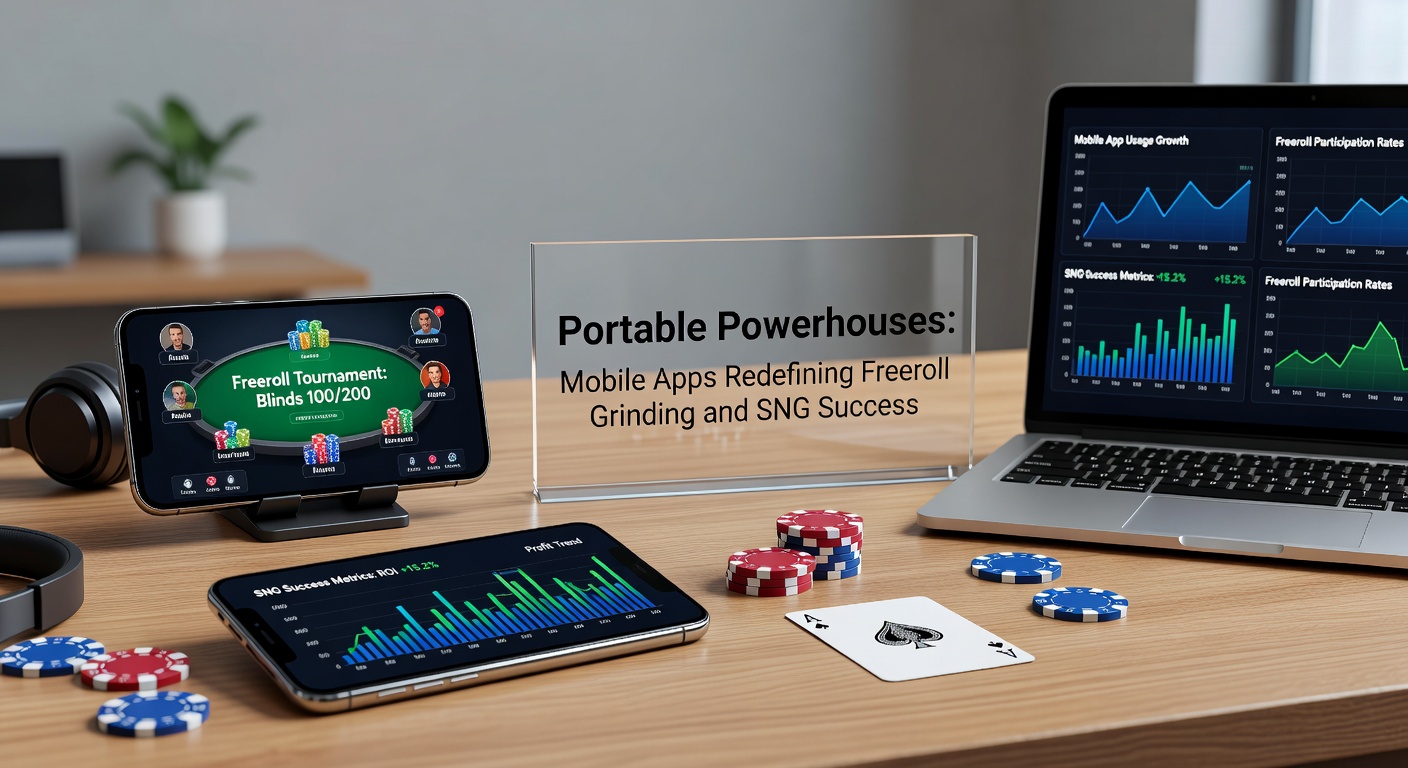 Speler multitabt SNG's op tablet in cafésetting, app dashboards tonen stats en chips