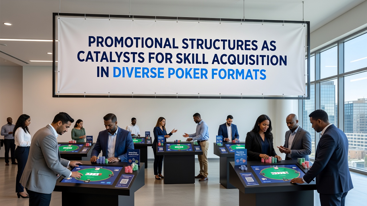 Poker spelers oefenen met promotionele structuren