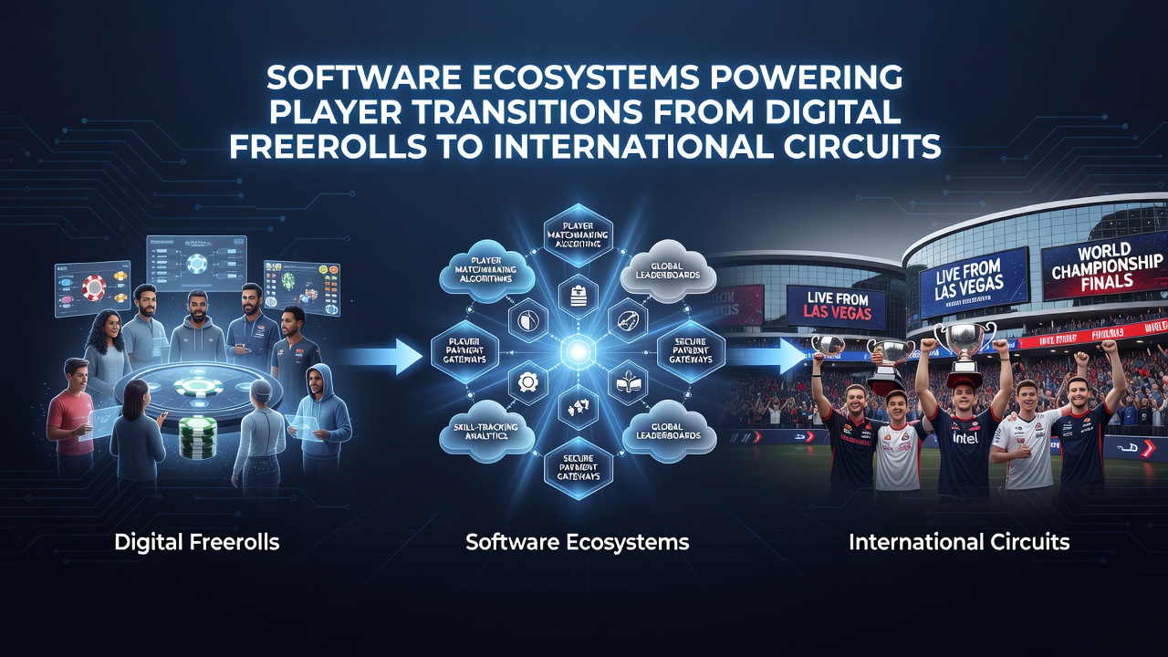 Poker software interfaces used during player transitions to live circuits